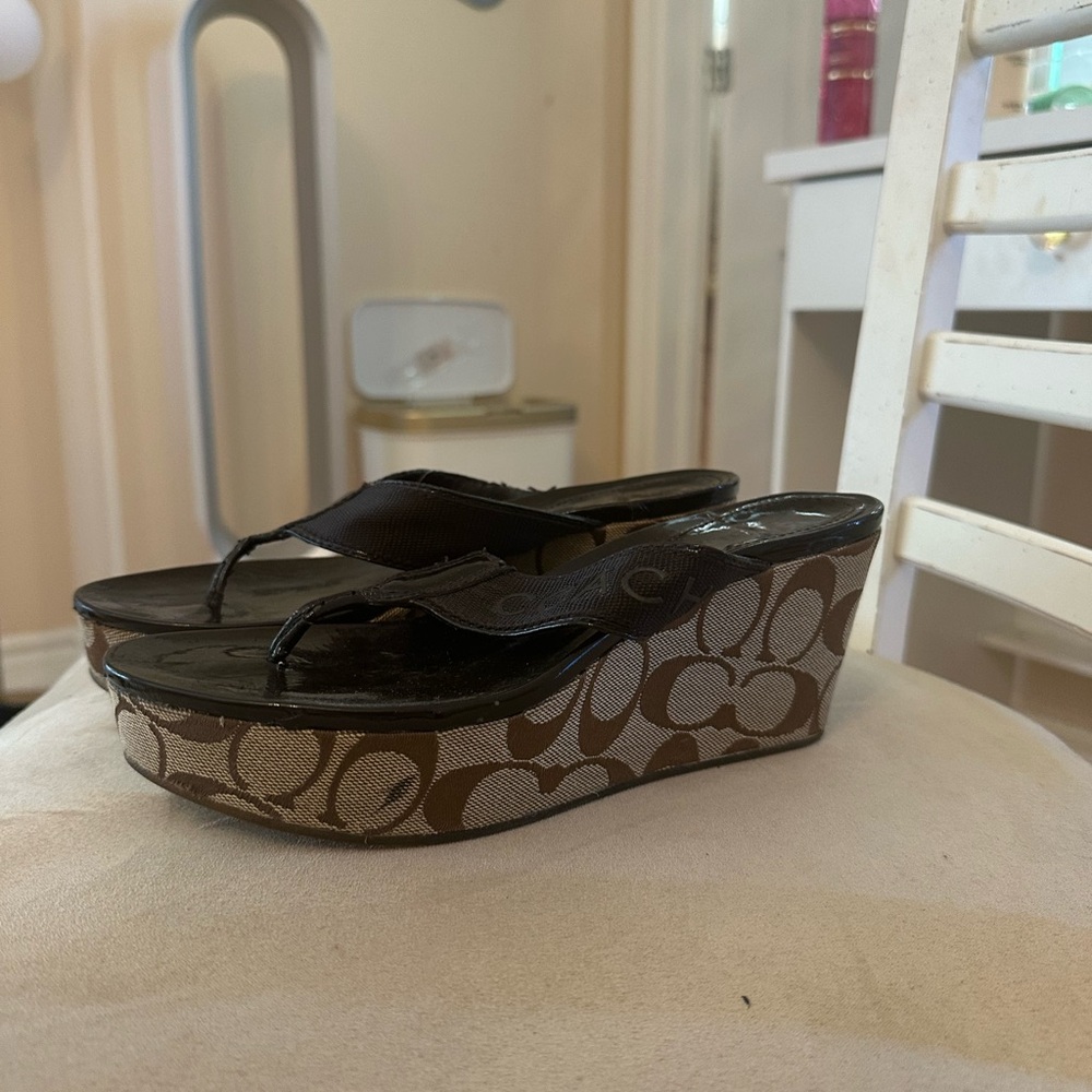 Vintage Coach Platform Sandal